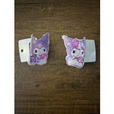 Gülümse Gel Kuromi My Melody 2 Adet Mandal Toka  Kıskaçlı Toka Kawai Japon Y2K Kpop Kore