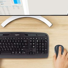 Universal MK330 Kablosuz Klavye ve Mouse Seti, Multimedya Tuşları, Sıvı Dökülmesine Dayanıklı, 10 M Kullanım Mesafesi, Türkçe Q Klavye, Siyah