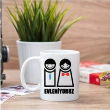 Evleniyoruz Baskılı Kupa Bardak