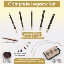 Çelik Ticaret Interchangeable Needle Set 5"- Sizes 3/3.25MM To 8/5mm -LM350302