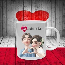 Aşk Seninle Güzel Kupa Bardak