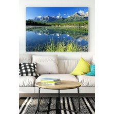 Çelik Ticaret (PSTER15855) Dağ ve Göl Manzara Kanvas Tablo 50 x 70