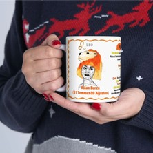 Aslan Burcu Kupa Bardak  Burçlar Kupa Leo Mug Arkadaşa Hediye Anneye Hediye