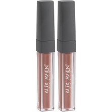 Çelik Ticaret Uzun Süre Kalıcı Yapışkan His Bırakmayan Nemlendirici Dudak Parlatıcısı - Lipgloss 02 Dusty Rose (2 Paketi)
