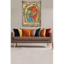 Çelik Ticaret Pelangi Strength Tarot Yıkanabilir Leke Tutmaz Kumaş Duvar Örtüsü Duvar Halısı Tapestry, Karışık 70 x 100, 85940377010005