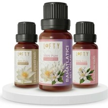 Çelik Ticaret 3 Lü Avantajlı Set Lofty Lavanta Yasemin Çiçeği Saf Uçucu Yağ (10ML) -%100 Doğal Esansiyel Yağ | Uyku, Rahatlama ve Aromaterapi Için Buhurdanlık ve Di