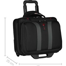Çelik Ticaret 600659 Granada 17 Inç Bisiklet Dizüstü Bilgisayar Çantası, Dolgulu Dizüstü Bilgisayar Bölmesi, Siyah/gri Gözlü (24 Litre)