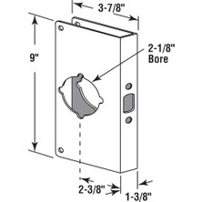 Çelik Ticaret Security U 9585 1-3/8" x 9" Kalın Paslanmaz Çelik, 2-1/8" Kilit ve Kapı Güçlendirici, 1-3/8