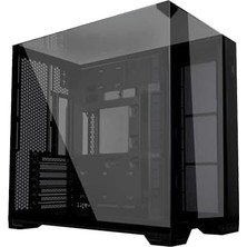 Çelik Ticaret Li O11 Vision Kompakt Siyah Çelik Temperli Cam Atx Orta Kule Bilgisayar Kasası-Geri Bağlantı DESTEĞI-O11VPX