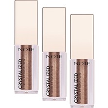 Çelik Ticaret Cosmetics Crystalized Eyeshadow Likit Metalik Göz Farı, 08 Bronze (3 Paketi)