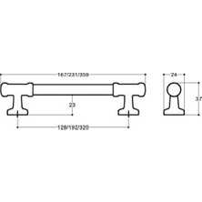 Çelik Ticaret 4660 Modern Kulp Rose Renk 128 mm Rose Tek Ebat SSY4660 0128 Rs-Rs