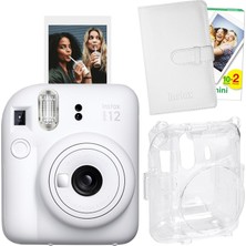 Çelik Ticaret Mini 12 Beyaz Fotoğraf Makinesi-20'lu Film-Laporta Albüm ve Şeffaf Kılıf Seti
