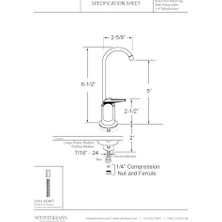 Çelik Ticaret Westbrass A203-NL-62 6 "-Flo Stil Saf Su Sebili Musluk, Mat Siyah