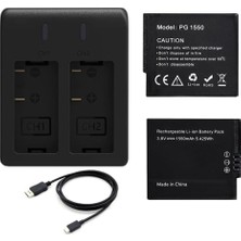 Çelik Ticaret Akaso Brave 8 Aksiyon Kamera Bataryası 2 Batarya + 2'li Şarj Adaptörü