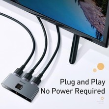 Çelik Ticaret Matrix 2 In 1 Çok Fonksiyonlu Bilgisayar/telefon HDMI Hub Adaptörü, Koyu Gri, HDMI Giriş Çıkış 4K & Arc, 4K 60 Hz Destekli, Seyahat Boy