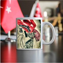Bayrak Türk Polis Asker Jöh Pöh Bekçi Güvenlik Görevlisi Kupa Bardak