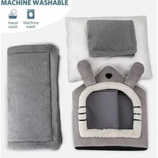 Çelik Ticaret Kedi Evi Yumuşak Kedi Yatağı | Peluş Derin Uyku Evi, Çıkarılabilir Minderli, Isı Yalıtımlı Kışlık Ev | Katlanır Kedi Evi (Camel)
