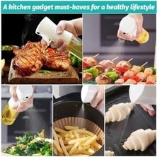 Çelik Ticaret 2 Adet Şeffaf Air Fryer Yağ Spreyi Salata ve Fırın Için Yağ Püskürtücü Çok Amaçlı Yağdanlık
