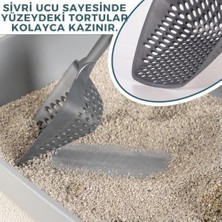 Çelik Ticaret Eynel Küçük Delikli Kedi Kumu Eleme Küreği, Ince Taneli Dar Aralıklı Pet Tuvalet Temizleme Eleği Süzgeç (Siyah)
