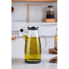 Çelik Ticaret Tekli Metal Kapaklı Yağdanlık Slikon Altlıklı Paslanmaz Çelik Kapak Yağdanlık 1000 ml