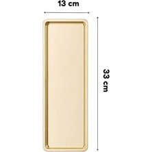 Çelik Ticaret Paslanmaz Çelik, Dikdörtgen Sunum Tepsisi,, 33X13 Cm, Düz, Çay, Kahve, Pasta Sunum, 1 Adet