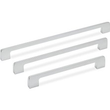 Çelik Ticaret 8537 Modern Kulp Siyah Renk 448 mm Krom Tek Ebat SSY8537 0448 Cr