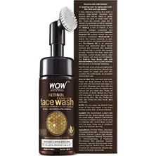 Çelik Ticaret Wow Skin Retinol Yüz Temizleme Köpüğü ve Dahili Fırça-Ince Çizgiler, Lekeler Bakım Yüzde Doksan Sekiz, Bir Doğal Içerik Vegan 150ML