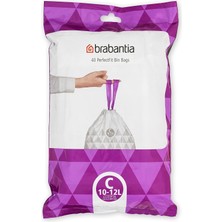 Çelik Ticaret Perfectfit Çöp Torbası, Dağıtıcı Paket (C – 10 L/12 L), Çekme Bantlı Ekstra Güçlü Çöp Torbası (40 Çöp Torbası)