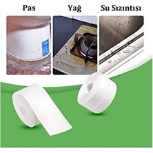 Çelik Ticaret Sızdırmazlık Bandı Lavabo Bantı Banyo Mutfak Lavabo Küvet Duş Teknesi Su Geçirmez Kenar Bant 320 cm x 37 mm