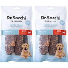 Çelik Ticaret Dr.sacchi Premium Sığır Eti Şeritli Tahılsız Köpek Ödülü 100 gr (2 Paketi)