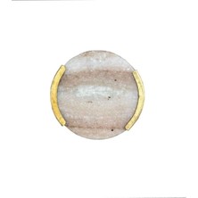 Çelik Ticaret Çap 38MM Kum/mat Sarı Düğme Kulp/doğal Taş
