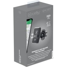 Çelik Ticaret Ghost Superpls Araç Telefon Turucu Siyah, 6 Ultra Güçlü Mıknatıs, Akıllı Telefonunuzun Cihaz Üzerinde En Iyi Tutuşunu Sağlar,2 Adet Metal Plaka Dahild