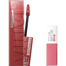 Çelik Ticaret New York Super Ink Uzun Süre Kalıcı Likit Parlak Ruj 35 Cheeky & Mini Super Ink Likit Mat Ruj - 15 Lover Makyaj Seti