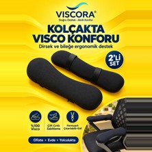 Viscora Visco Kolçak Destek Pedi 2’li – Ofis Koltuğu Için Cırtlı Dirsek ve Bilek Destek Minderi
