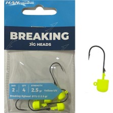 Han Fishing Hanfish Breaking Lemon Uv Byu Jig Head Zoka 2.5gr No:2 (4 Adet)