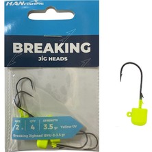 Han Fishing Hanfish Breaking Lemon Uv Byu Jig Head Zoka 3.5gr No:2 (4 Adet)