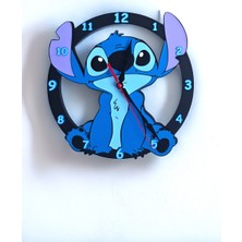 Neo Gift Stitch Tasarımlı Duvar Saati – Dekoratif, Sessiz Mekanizma | Kız Çocuk Odası Hediyesi