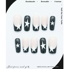 Protez Jel Takma Tırnak - El Yapımı Kalıcı Oje Nail Art - NC168
