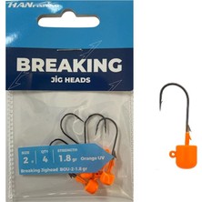 Han Fishing Hanfish Breaking Orange Uv Bou Jig Head Zoka 1.8gr No:2 (4 Adet)