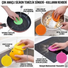 Ett Cazibiz Çok Amaçlı Silikon Bulaşık Yıkama Fırçası 2’LI-448649