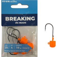 Han Fishing Hanfish Breaking Orange Uv Bou Jig Head Zoka 10GR No:2/0 (4 Adet)