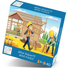 Belirtilmemiş Bina Inşaatı Mini Puzzle 40 Parça 3-7 Yaş Çocuk Puzzle Yapboz