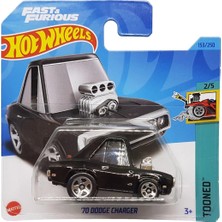 Hot Wheels '70 Dodge Charger (Fast & Furious) - Tooned Siyah 1/64 Diecast Model Araba
