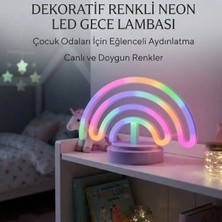Ett Cazibiz Neon Işıklı Gökkuşağı Masa ve Gece LAMBASI-433300