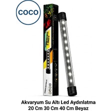 Coco Akvaryum Su Altı LED Aydınlatma 30 cm Beyaz 4W | 10 LED Akvaryum Içi Aydınlatma