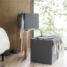 Ikea Dröna Kutu , Koyu Gri, 33X38X33 cm