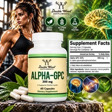 Double Wood Alpha Gpc Choline 300MG Nootropic Formula 60 Caps