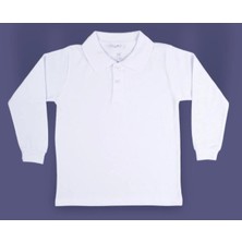 Ümiteks Kids Club Kız Çocuk Uzun Kollu Beyaz Polo Yaka Tshirt