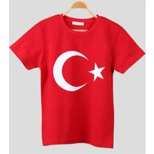 Baby&Kids Kız Çocuk 23 Nisan Özel Türk Bayrağı Baskılı T-Shirt