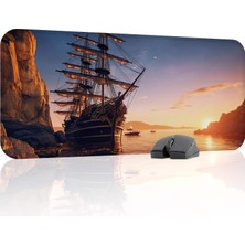 Gemi Ship Gaming Mouse Pad Kauçuk Kaymaz Taban Mousepad (V2, 70X30 Xl)